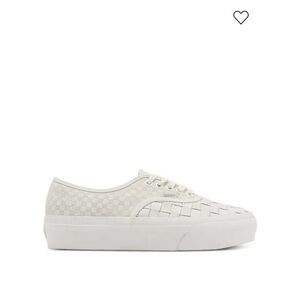 Vans Women's White Woven Checkerboard Low-Top Sneakers